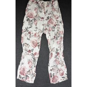 Knotty St. Michaels Linen Drawstring‎ Fliral Pants Italy Small Lounge Beach